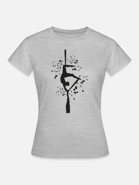 Vertical Cloth Aerial Acrobatics Aerial Silk - Women's T-Shirt - heather grey