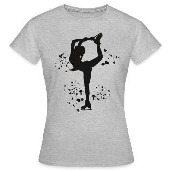 Figure Skating Skating Figure Skating - Women's T-Shirt - heather grey - Front - AI Model Female 172 dark (172cm)