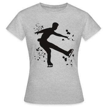 Figure Skating Skating Figure Skating - Women's T-Shirt - heather grey - Front - AI Model Female 172 dark (172cm)