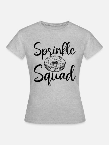 Sprinkle Squad Donut - Frauen T-Shirt - Grau meliert