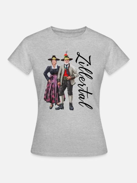 Zillertal - Frauen T-Shirt - Grau meliert