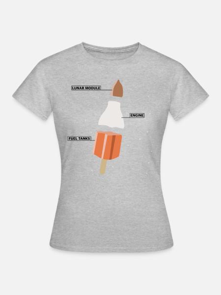 Raketeneis | Eis, Rakete, lustige Bilder - Frauen T-Shirt - Grau meliert