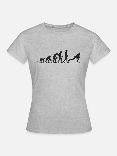 Evolution Skate - Frauen T-Shirt - Grau meliert