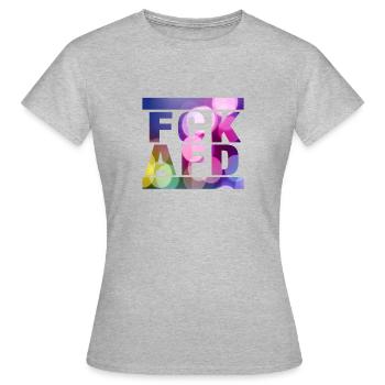 Contre les nazis - FCK AFD - Contre le droit - T-shirt Femme - gris chiné - Devant - AI Model Female 172 dark (172cm)
