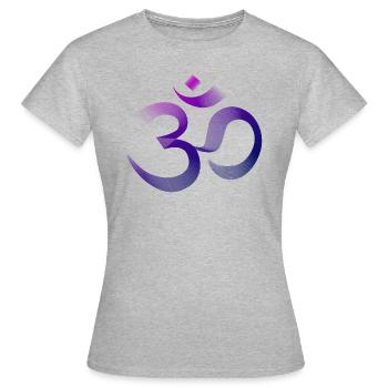 Ohm Zeichen || OM YOGA || NAMASTE - Frauen T-Shirt - Grau meliert - Vorne - AI Model Female 172 dark (172cm)