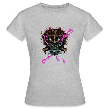 Démon - T-shirt Femme - gris chiné - Devant - AI Model Female 172 dark (172cm)