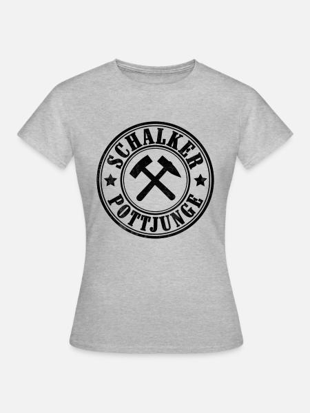 Schalker Pottjunge - Frauen T-Shirt - Grau meliert