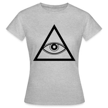 Dreieck - Frauen T-Shirt - Grau meliert - Vorne - AI Model Female 172 dark (172cm)