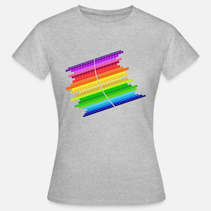 RainBow Equalizer - Frauen T-Shirt - Grau meliert