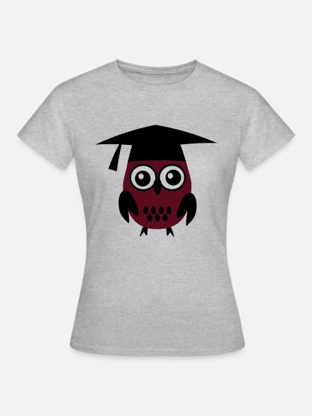 Eule - Frauen T-Shirt - Grau meliert