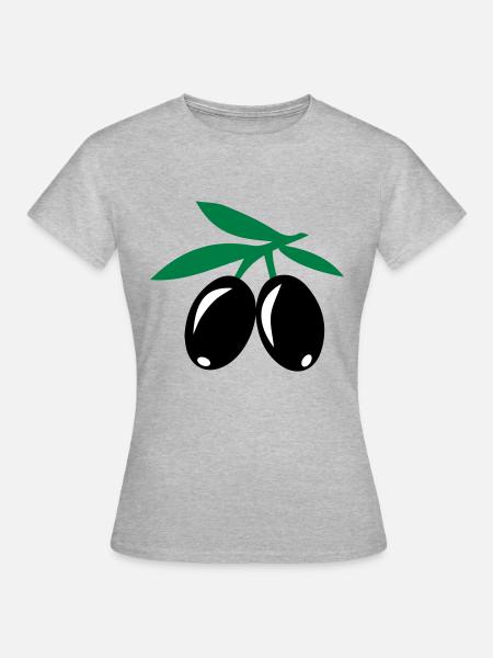 olives - T-shirt Femme - gris chiné
