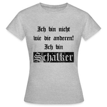 Ich bin Schalker Gelsenkirchen Geschenkidee - Frauen T-Shirt - Grau meliert - Vorne - AI Model Female 172 dark (172cm)