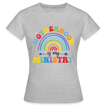 La maternité est mon ministère - T-shirt Femme - gris chiné - Devant - AI Model Female 172 dark (172cm)