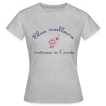 Meilleure maîtresse - T-shirt Femme - gris chiné - Devant - AI Model Female 172 dark (172cm)