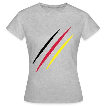 scratch allemagne griffe traces griffe - T-shirt Femme - gris chiné - Devant - AI Model Female 172 dark (172cm)