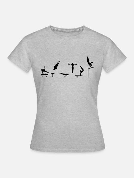 Turnen, Turner - Frauen T-Shirt - Grau meliert