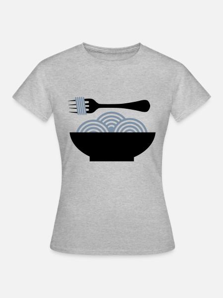 Spaghetti - Frauen T-Shirt - Grau meliert