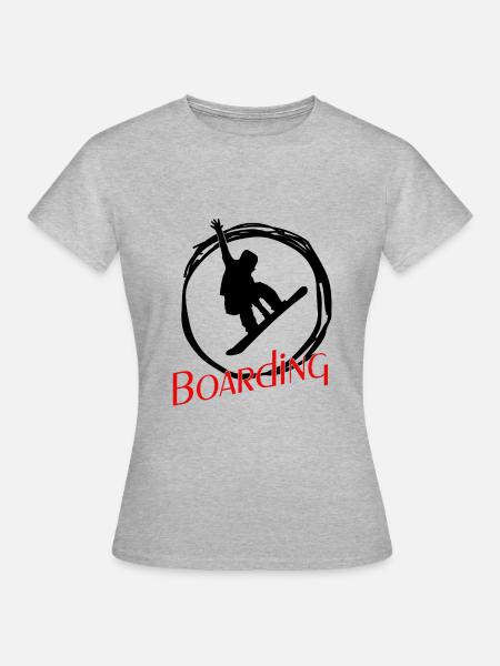 Boarding - Frauen T-Shirt - Grau meliert