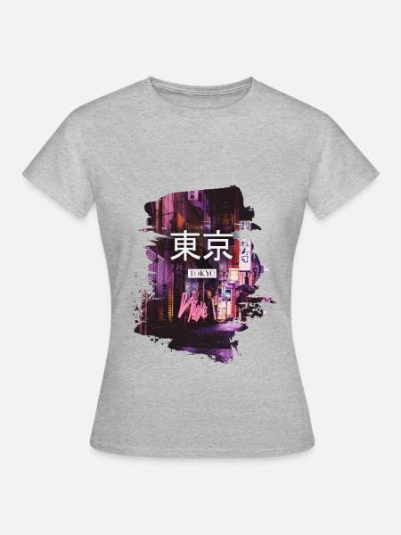 TOKYO - Frauen T-Shirt - Grau meliert