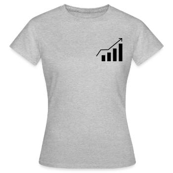 Bourse - T-shirt Femme - gris chiné - Devant - AI Model Female 172 dark (172cm)