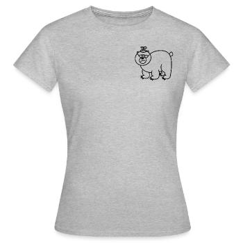 Anti-Zoo Ten - T-shirt Femme - gris chiné - Devant - AI Model Female 172 dark (172cm)