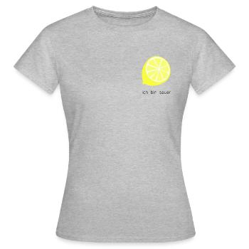 ich bin sauer - Frauen T-Shirt - Grau meliert - Vorne - AI Model Female 172 dark (172cm)