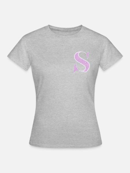 Buchstabe S - Frauen T-Shirt - Grau meliert