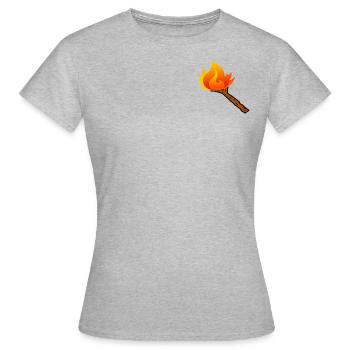 Stock Emote - Frauen T-Shirt - Grau meliert - Vorne - AI Model Female 172 dark (172cm)