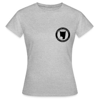 Beer Pong Athletics - Logo Ne vous fâchez pas avec nous - T-shirt Femme - gris chiné - Devant - AI Model Female 172 dark (172cm)