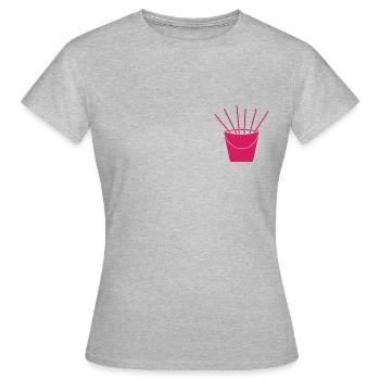 Majorque - Team Sangria - Logo de la poitrine - T-shirt Femme - gris chiné - Devant - AI Model Female 172 dark (172cm)