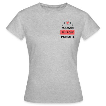 Fête des Mères - T-shirt Femme - gris chiné - Devant - AI Model Female 172 dark (172cm)