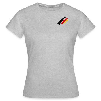 Drapeau de l’Allemagne - T-shirt Femme - gris chiné - Devant - AI Model Female 172 dark (172cm)