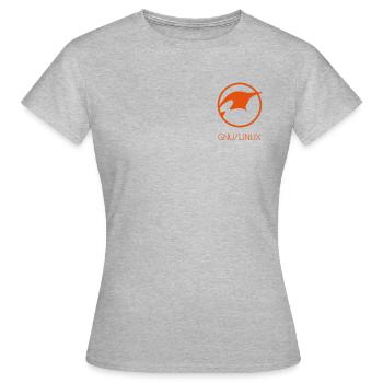 Amoureux de Linux GNU - T-shirt Femme - gris chiné - Devant - AI Model Female 172 dark (172cm)