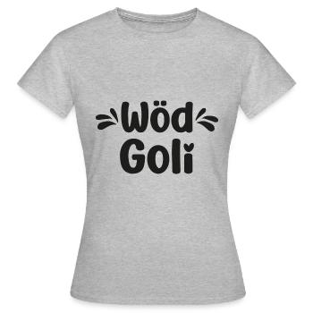 Wöd Goli beste Goli Patentante Österreich - Frauen T-Shirt - Grau meliert - Vorne - AI Model Female 172 dark (172cm)