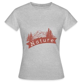 Nature - T-shirt Femme - gris chiné - Devant - AI Model Female 172 dark (172cm)