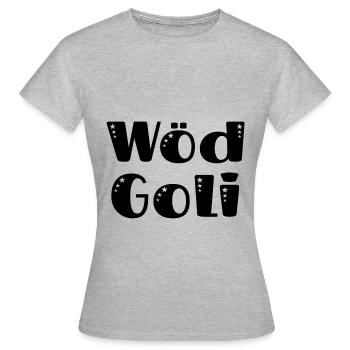 Wöd Goli beste Goli Patentante Österreich - Frauen T-Shirt - Grau meliert - Vorne - AI Model Female 172 dark (172cm)