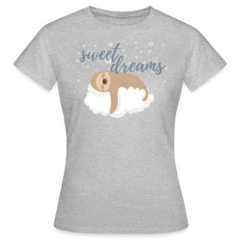 FAIS DE BEAUX RÊVES - T-shirt Femme - gris chiné - Devant - AI Model Female 172 dark (172cm)
