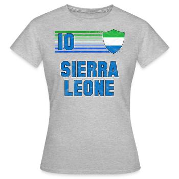 Sierra Leone Football Team - Women's T-Shirt - heather grey - Front - AI Model Female 172 dark (172cm)