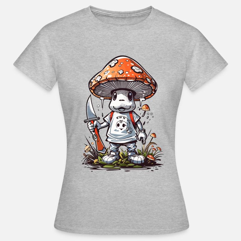 Mushroom - Toadstool - Mushroom - Women's T-Shirt - heather grey