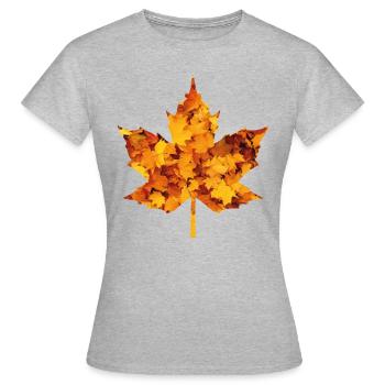 Maple leaf - Women's T-Shirt - heather grey - Front - AI Model Female 172 dark (172cm)