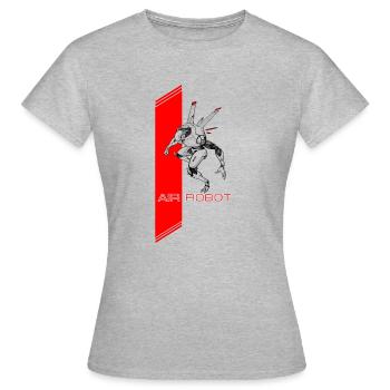Luft Roboter - Frauen T-Shirt - Grau meliert - Vorne - AI Model Female 172 dark (172cm)