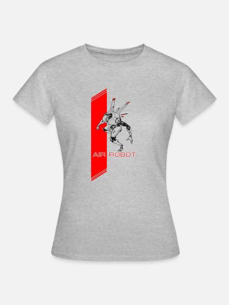 Luft Roboter - Frauen T-Shirt - Grau meliert