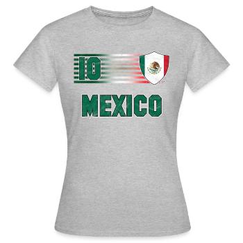 Mexico Soccer Team - Women's T-Shirt - heather grey - Front - AI Model Female 172 dark (172cm)