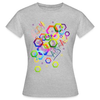 PRISME ABSTRAIT - T-shirt Femme - gris chiné - Devant - AI Model Female 172 dark (172cm)