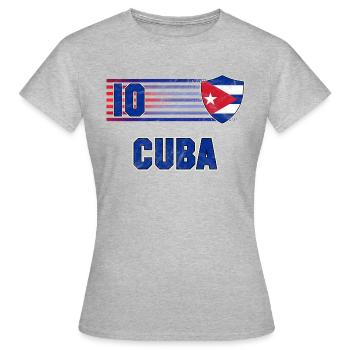 Équipe de Cuba de football - T-shirt Femme - gris chiné - Devant - AI Model Female 172 dark (172cm)