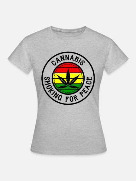 Cannabis - Frauen T-Shirt - Grau meliert