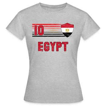 Ägypten Fußball Mannschaft - Frauen T-Shirt - Grau meliert - Vorne - AI Model Female 172 dark (172cm)