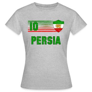 Persien Fußball Mannschaft - Frauen T-Shirt - Grau meliert - Vorne - AI Model Female 172 dark (172cm)