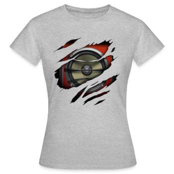Lautsprecher 2 in mir - Frauen T-Shirt - Grau meliert - Vorne - AI Model Female 172 dark (172cm)