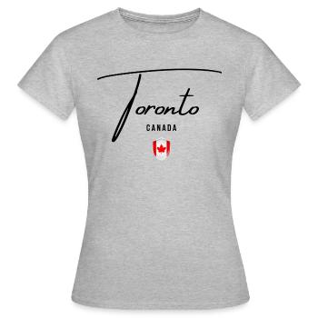 J’adore Toronto, Toronto Canada - T-shirt Femme - gris chiné - Devant - AI Model Female 172 dark (172cm)